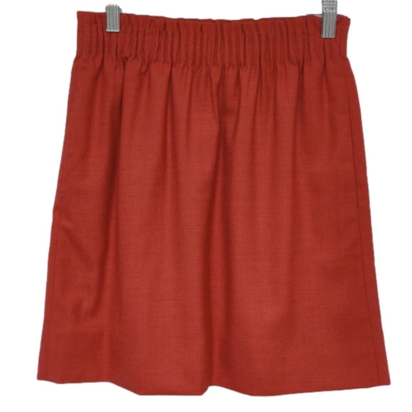 J crew red fully lined mini skirt with side pockets. Size 00, EUC - Picture 3 of 12